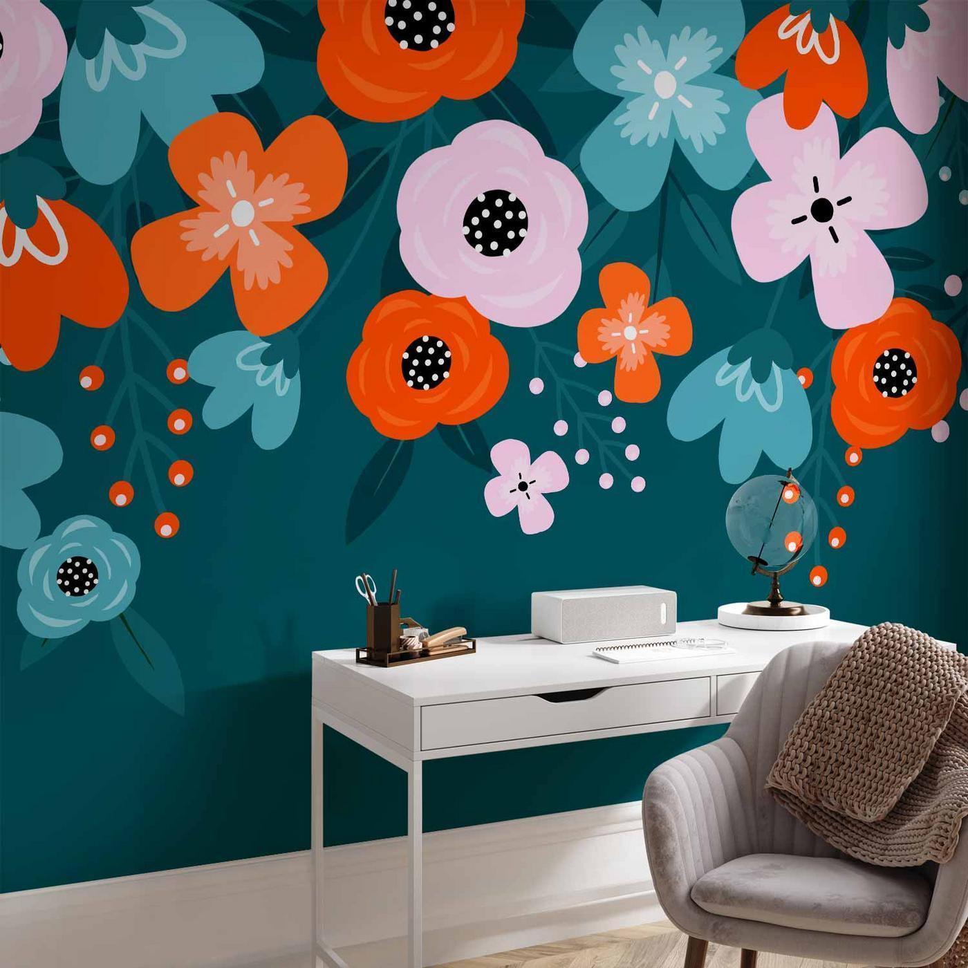 Fotobehang - Colorful Bloom - Third Variant