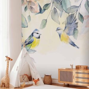 Fotobehang - Colorful Titmouse