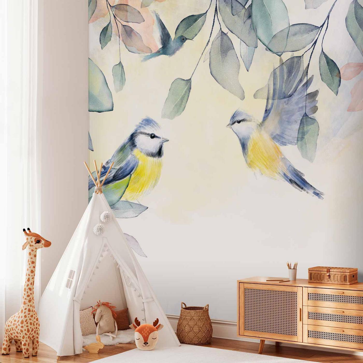 Fotobehang - Colorful Titmouse