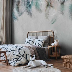 Fotobehang - Colourful Feathers