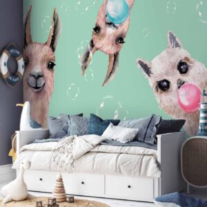 Fotobehang - Crazy Llamas