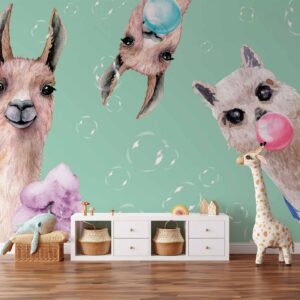 Fotobehang - Crazy Llamas