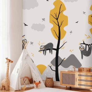 Fotobehang - Cute Sloths