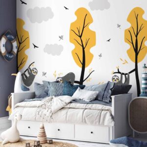 Fotobehang - Cute Sloths