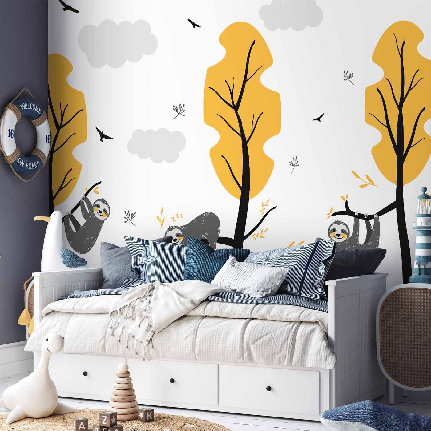 Fotobehang - Cute Sloths