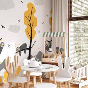 Fotobehang - Cute Sloths