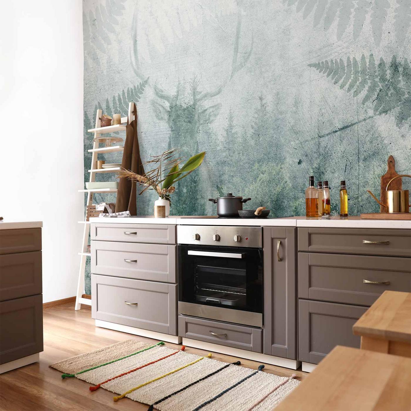 Fotobehang - Deer in Ferns - Third Variant