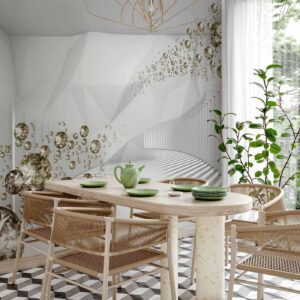 Fotobehang - Diamond Corridor (Grey)