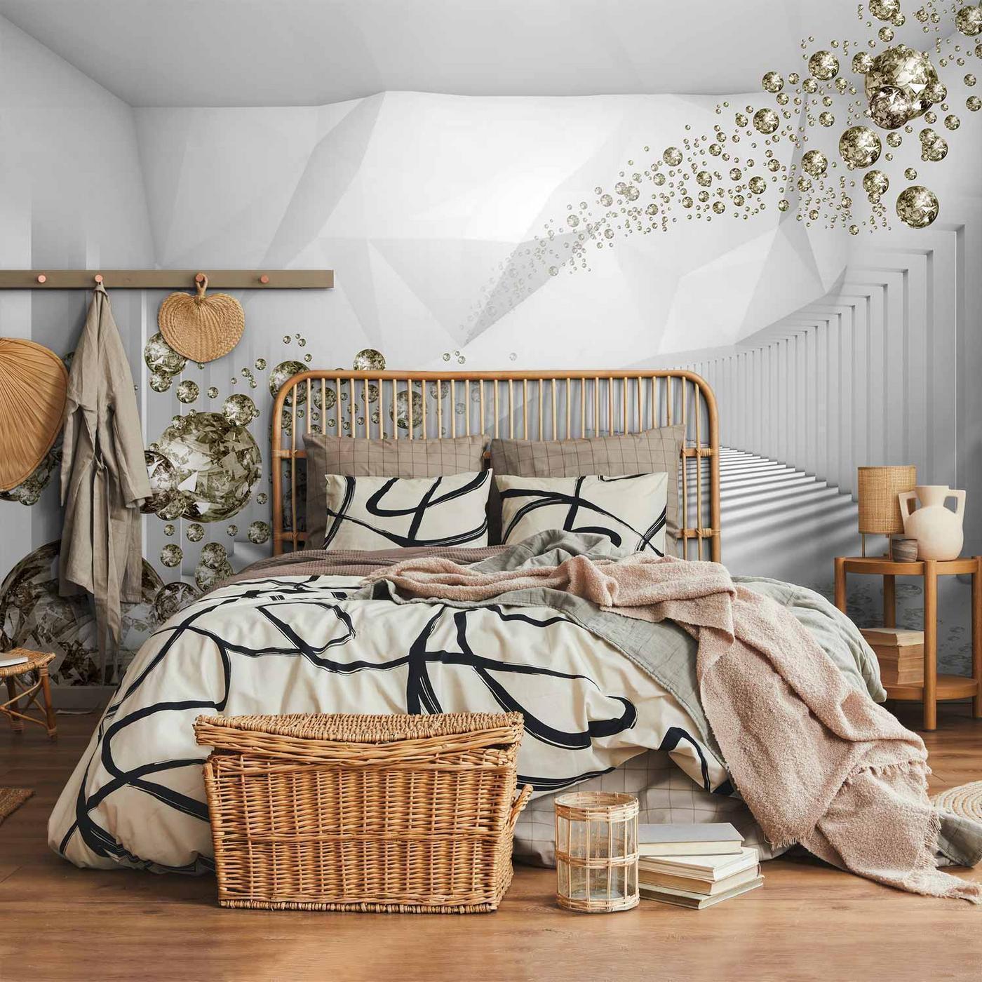 Fotobehang - Diamond Corridor (Grey)