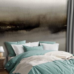 Fotobehang - Diuna - abstract modern painting in grey with black pattern