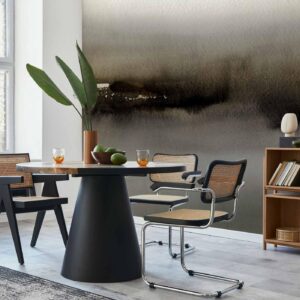 Fotobehang - Diuna - abstract modern painting in grey with black pattern