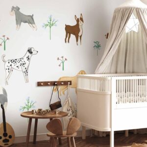 Fotobehang - Doggies - a Subtle Illustration for Children