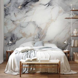 Fotobehang - Elegant Marble - Stone Structures in Neutral Colours