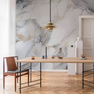 Fotobehang - Elegant Marble - Stone Structures in Neutral Colours