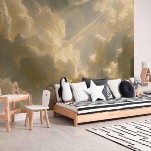Fotobehang - Enchanting Play of Colors Against a Backdrop of Clouds