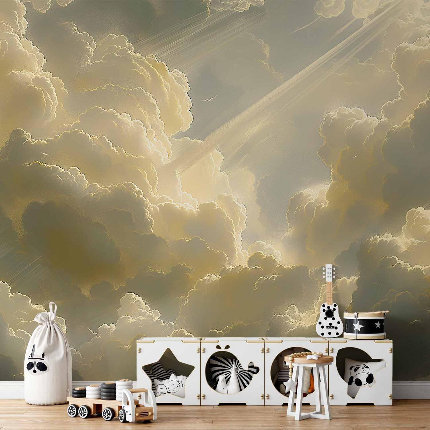 Fotobehang - Enchanting Play of Colors Against a Backdrop of Clouds