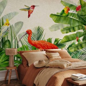 Fotobehang - Exotic Birds - Third Variant
