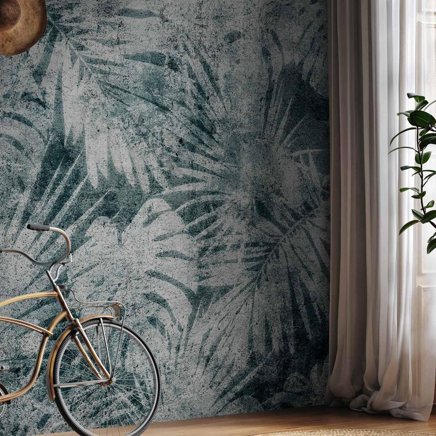 Fotobehang - Exotic nature in the jungle - floral landscape with leaves with patterns