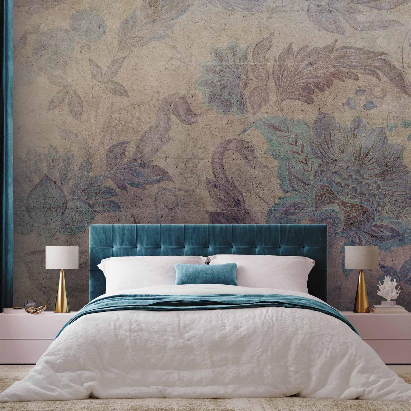 Fotobehang - Floral decorations - plant motif with ornaments in vintage style