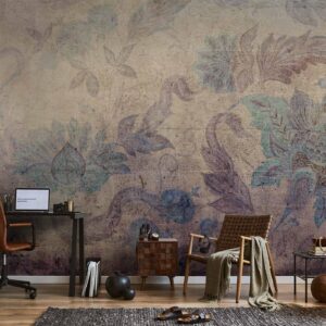 Fotobehang - Floral decorations - plant motif with ornaments in vintage style