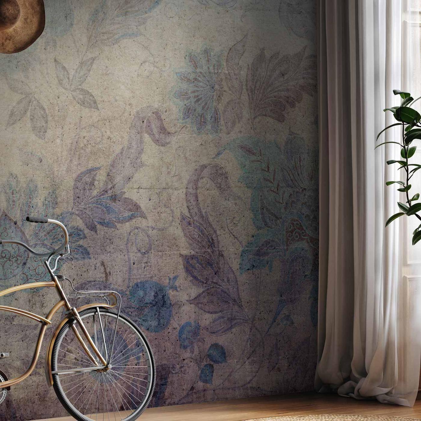 Fotobehang - Floral decorations - plant motif with ornaments in vintage style