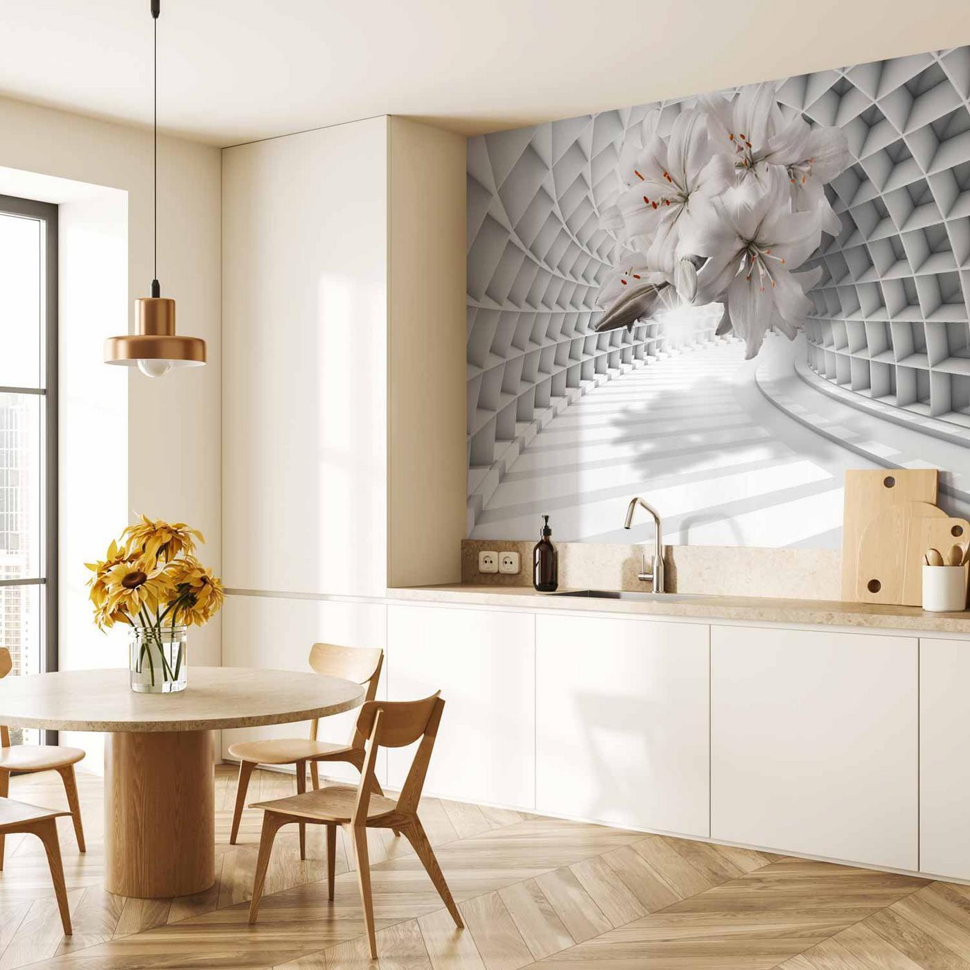 Fotobehang - Flowers in the Tunnel