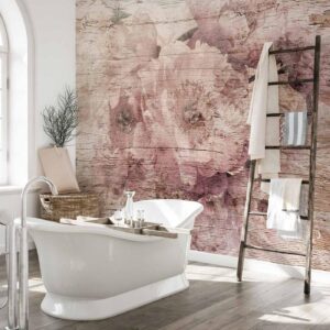 Fotobehang - Flowers on Boards