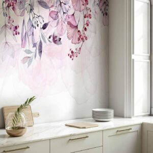 Fotobehang - Foggy Nature - Pink