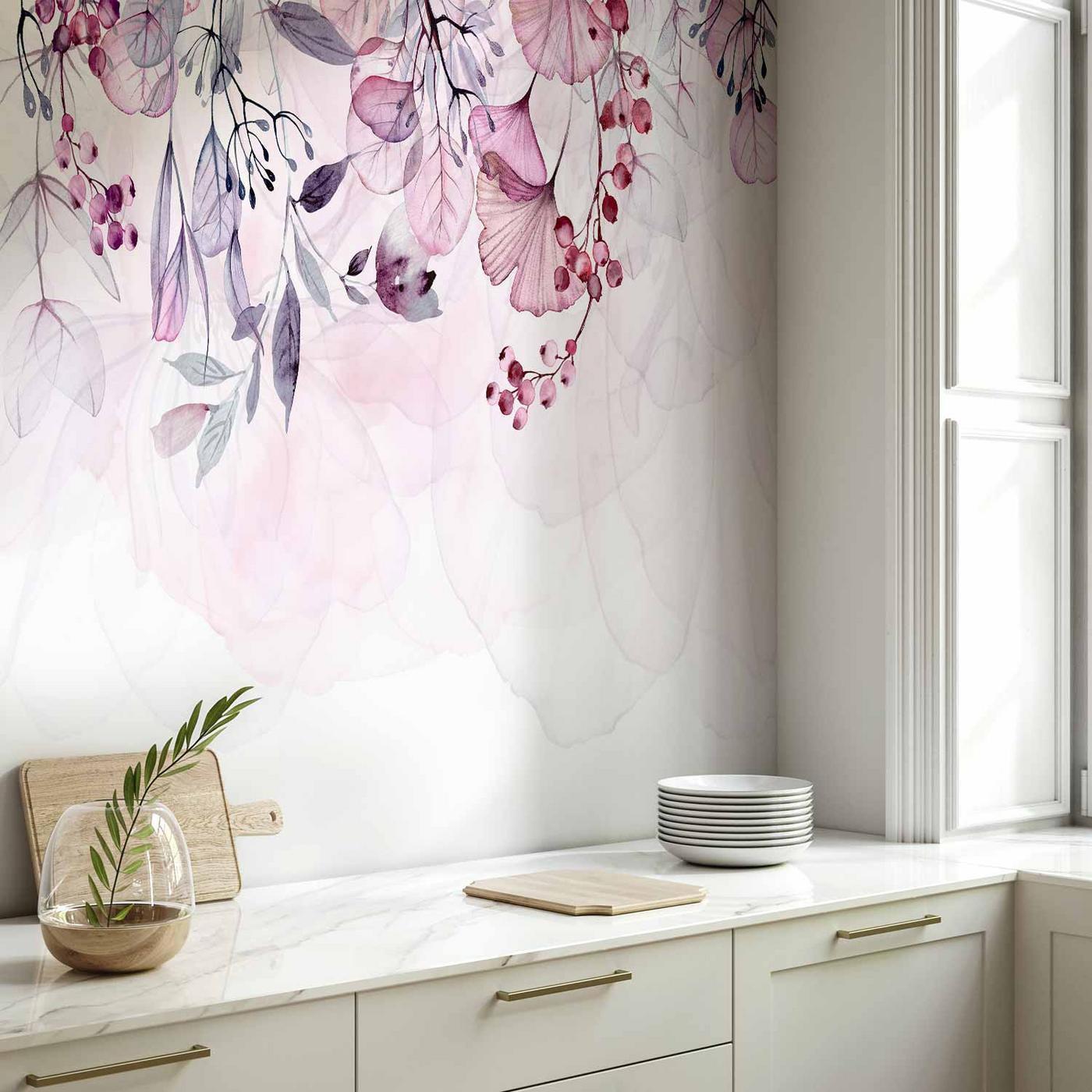 Fotobehang - Foggy Nature - Pink