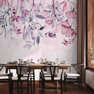 Fotobehang - Foggy Nature - Pink