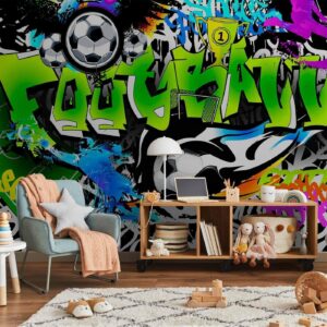 Fotobehang - Football Graffiti