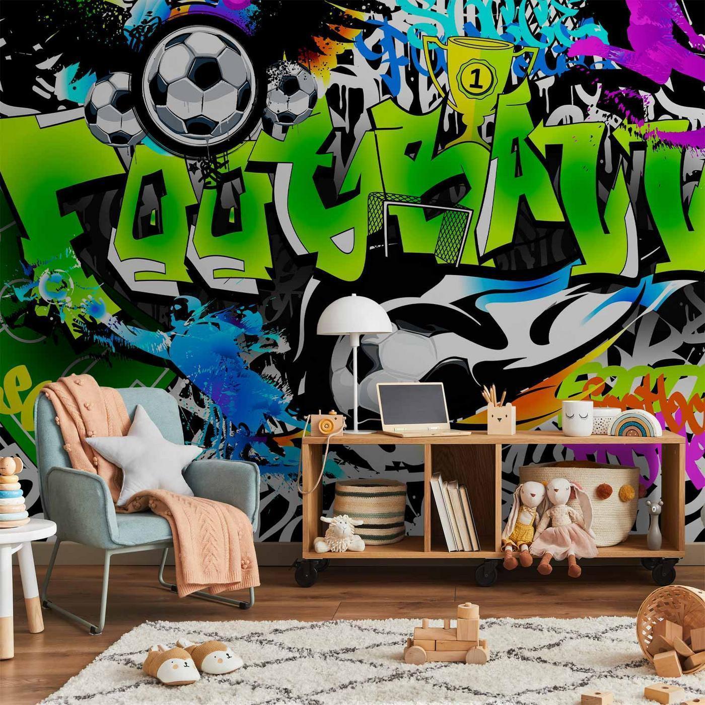 Fotobehang - Football Graffiti