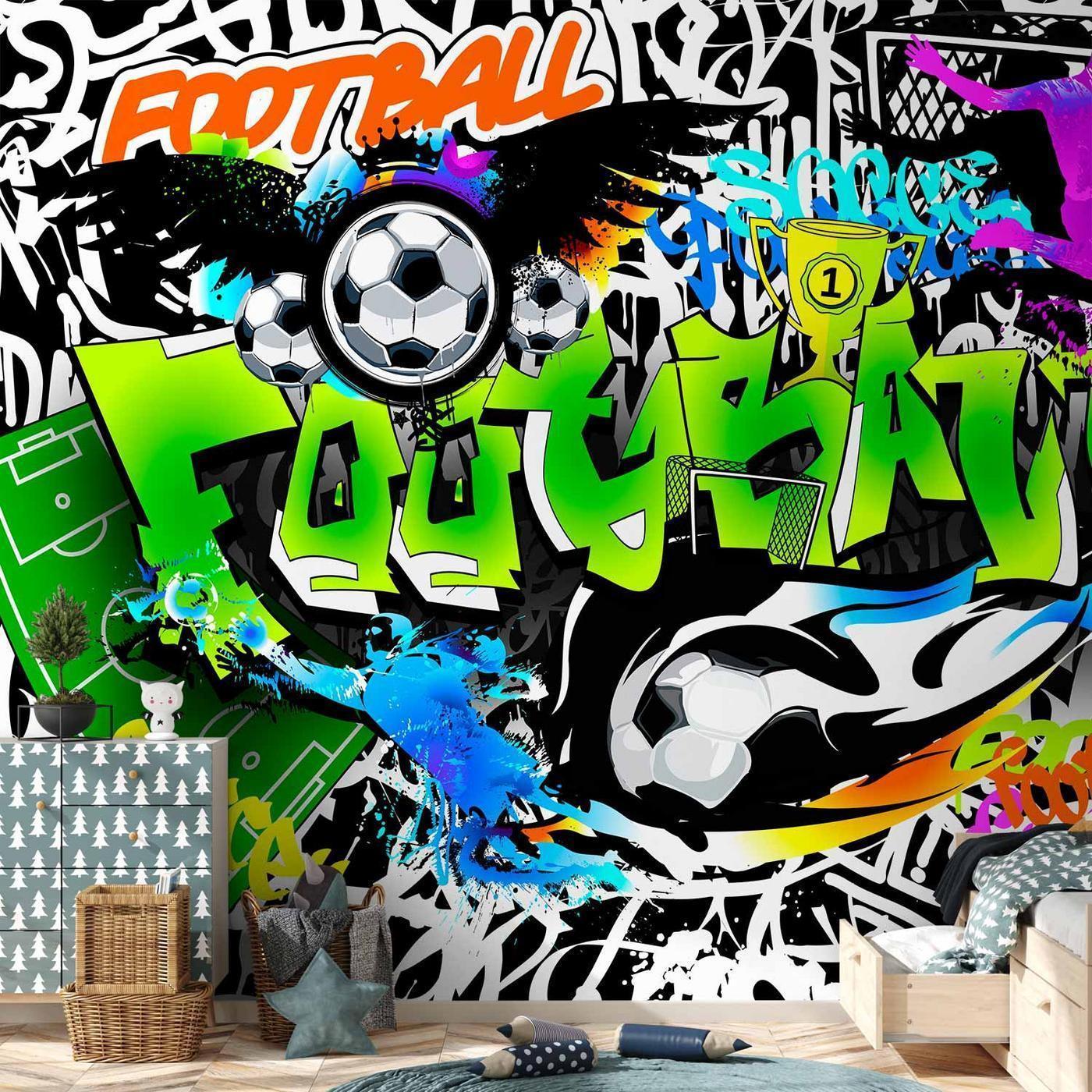 Fotobehang - Football Graffiti