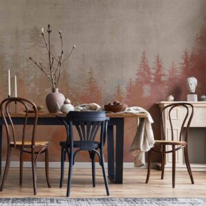 Fotobehang - Forest at Sunset