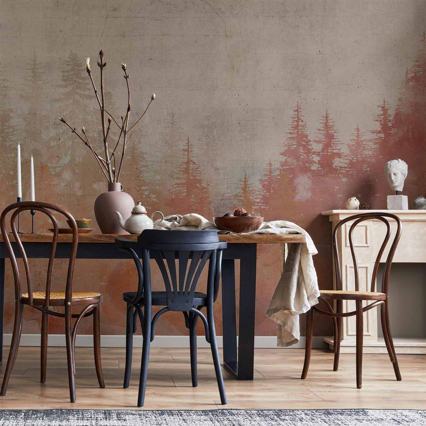 Fotobehang - Forest at Sunset