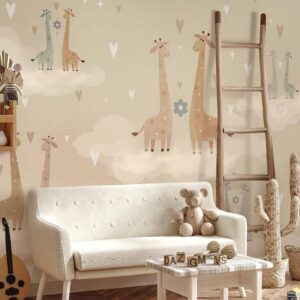 Fotobehang - Giraffes in Love