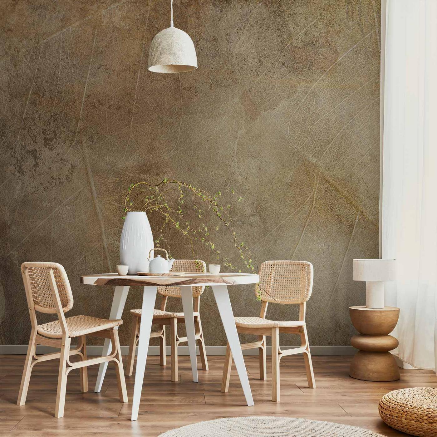 Fotobehang - Golden Leaves of Time