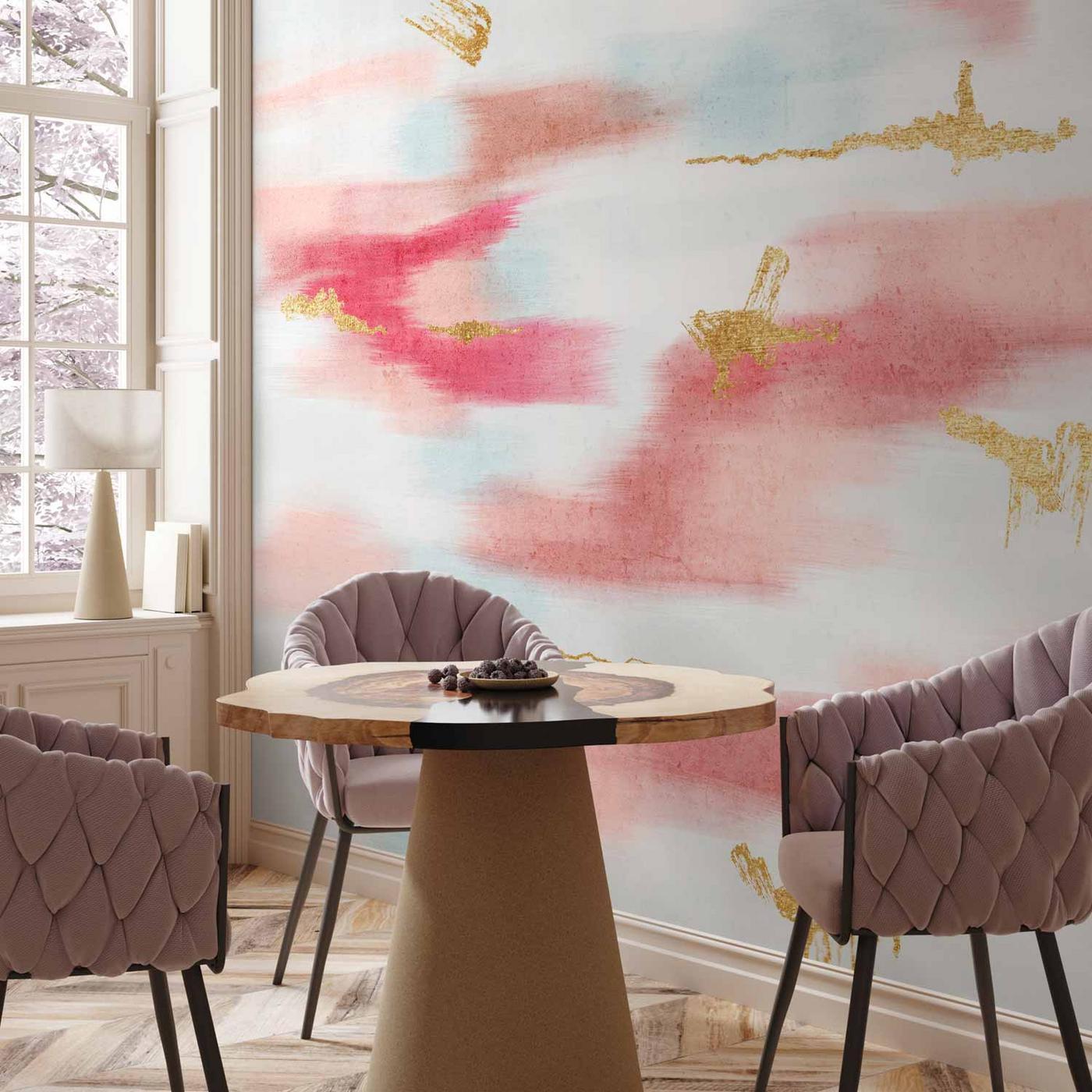 Fotobehang - Golden Reflections in the Sky