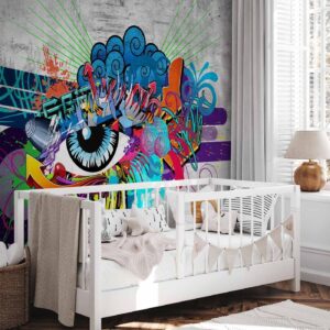 Fotobehang - Graffiti eye