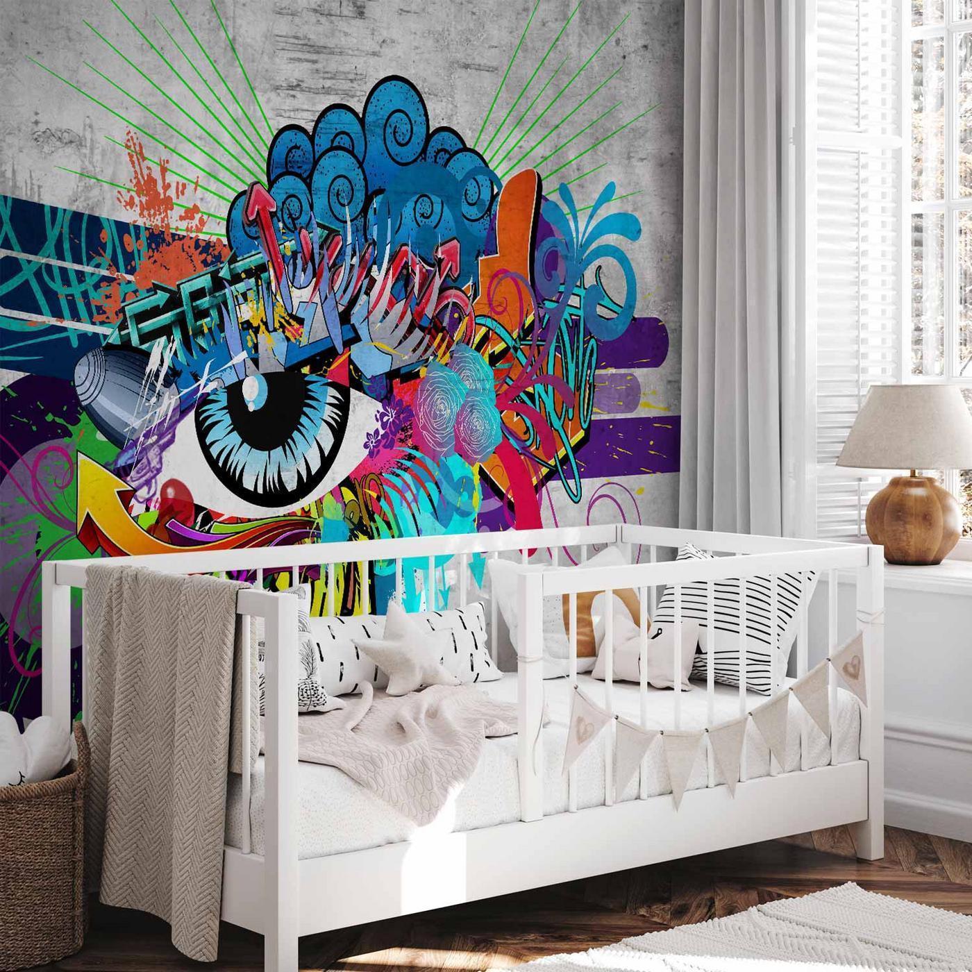 Fotobehang - Graffiti eye