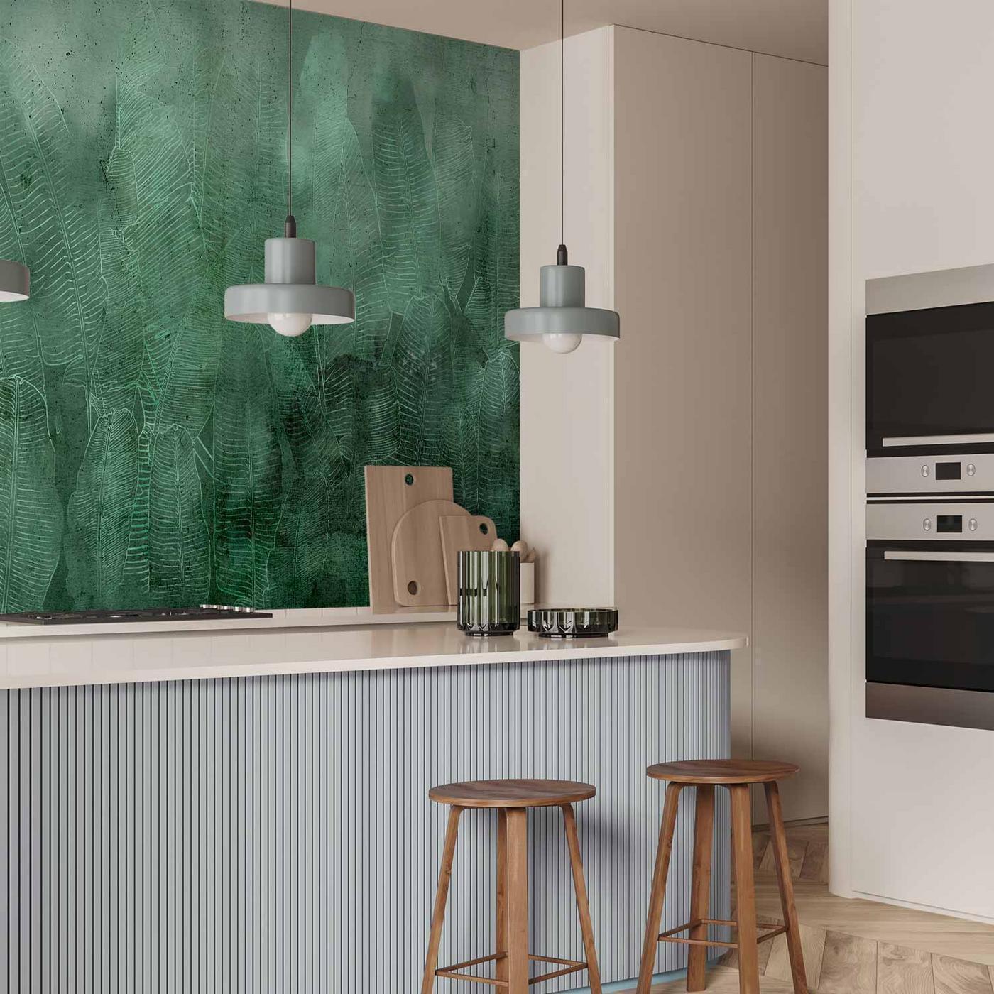 Fotobehang - Green Banana Leaves