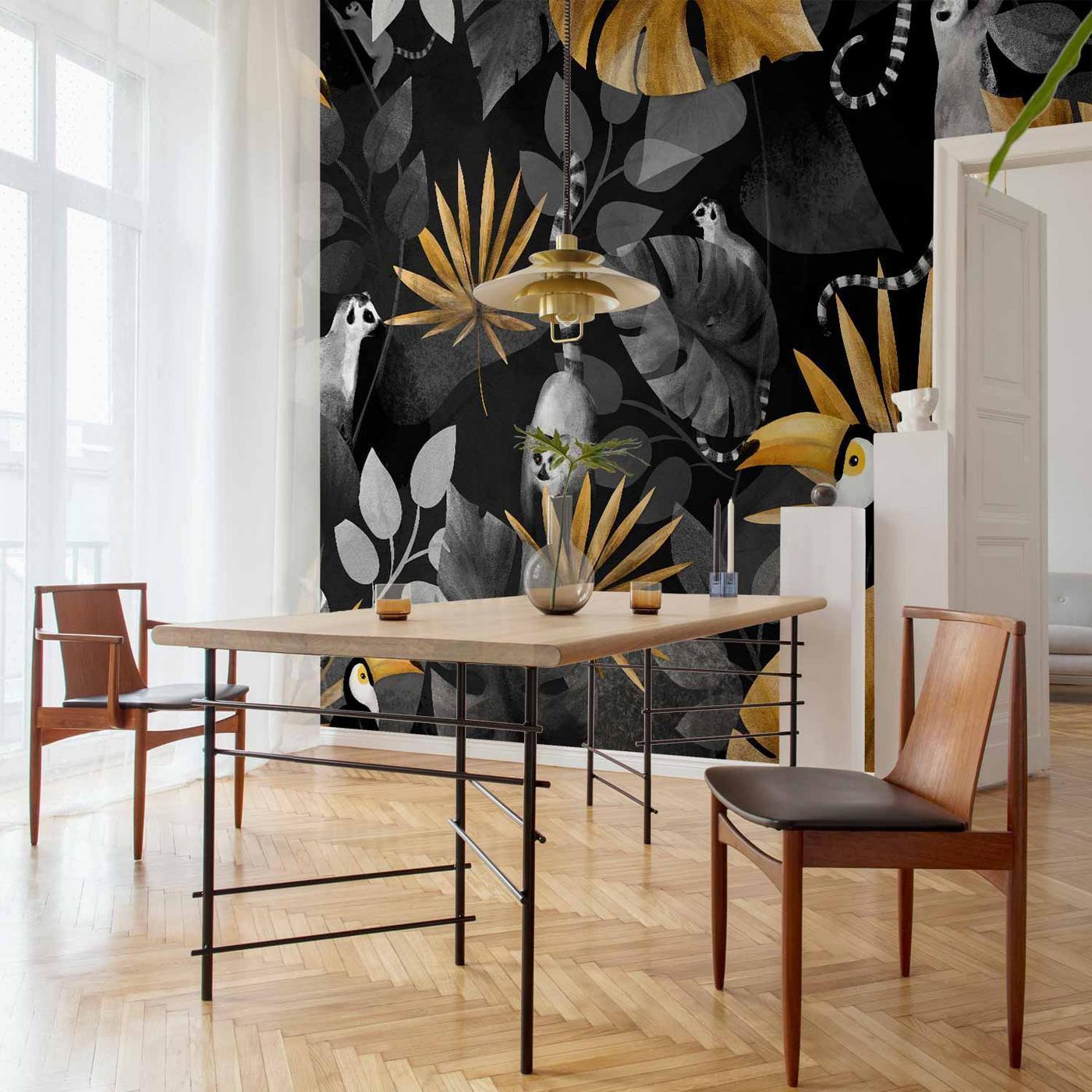 Fotobehang - Happy lemurs