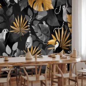 Fotobehang - Happy lemurs