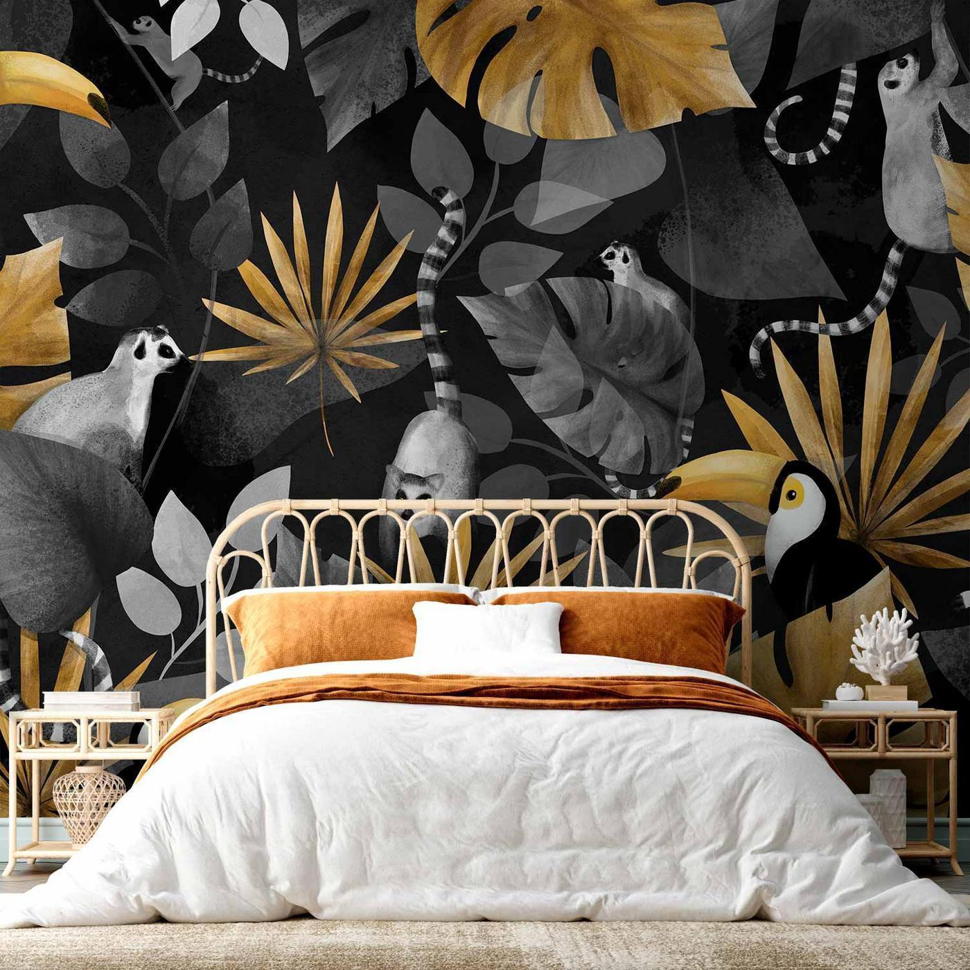 Fotobehang - Happy lemurs