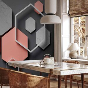Fotobehang - Hexagon Plan