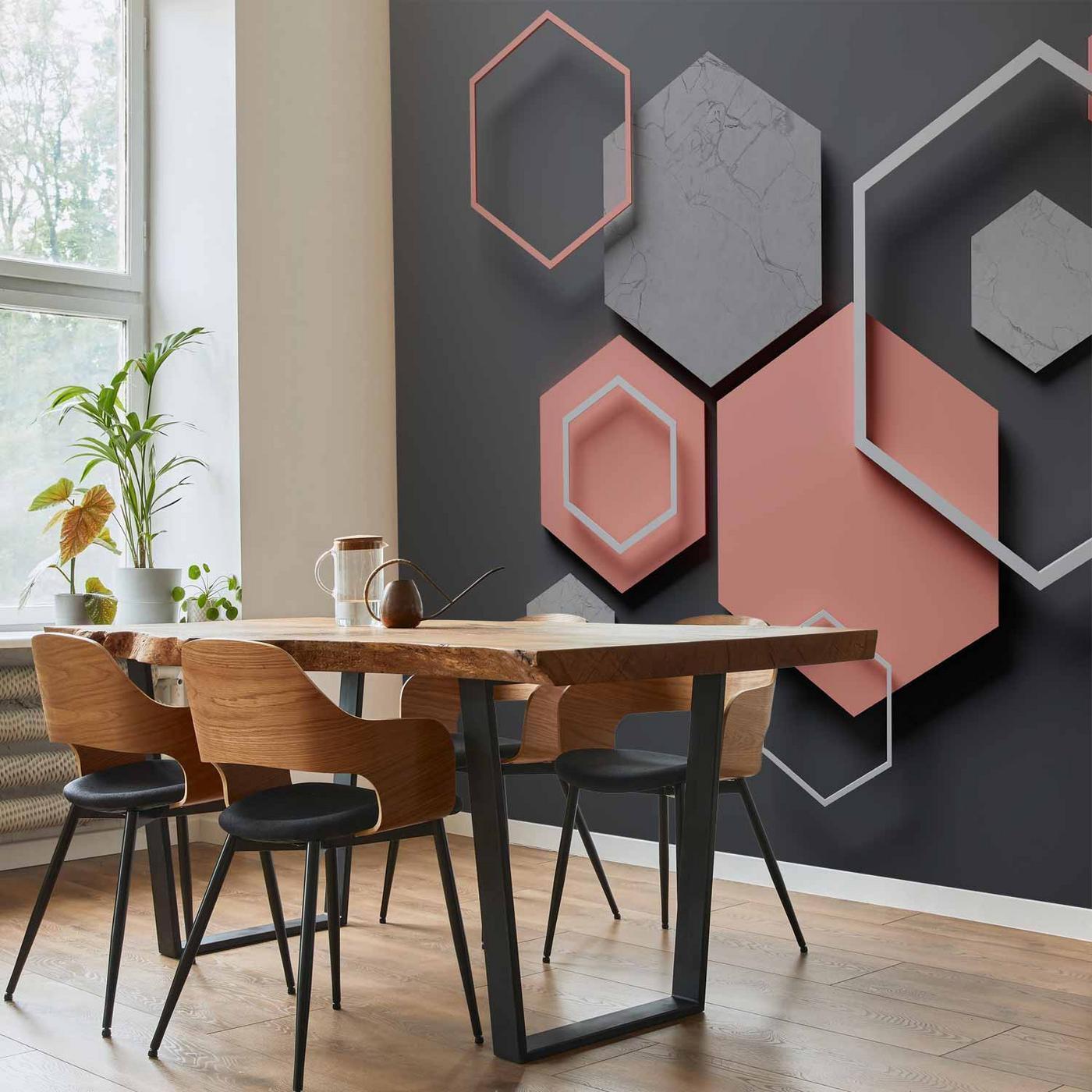 Fotobehang - Hexagon Plan