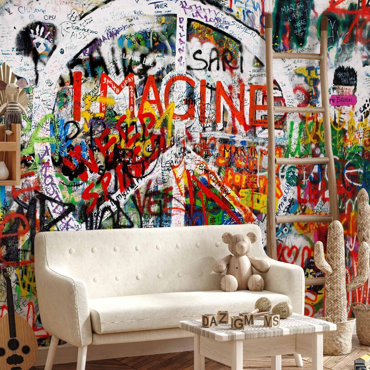 Fotobehang - Hippie Graffiti