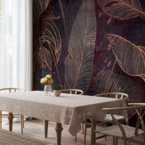 Fotobehang - In a Maze of Leaves - Third Variant