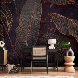 Fotobehang - In a Maze of Leaves - Third Variant