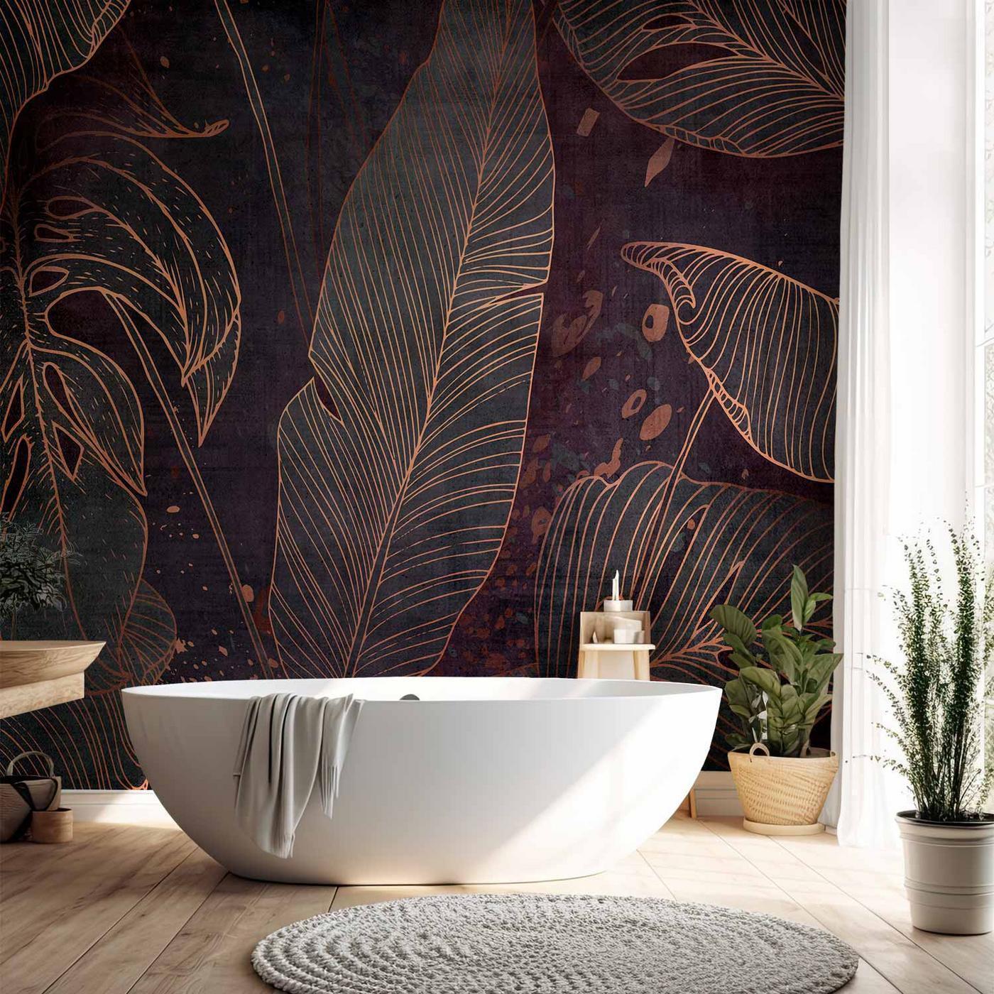 Fotobehang - In a Maze of Leaves - Third Variant